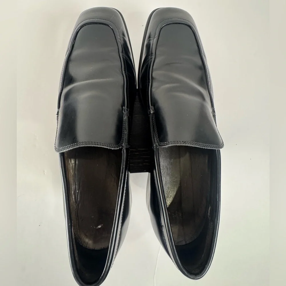 Donald J Pliner Italy Black Leather Penny Loafers Men's 11 Dress Shoes